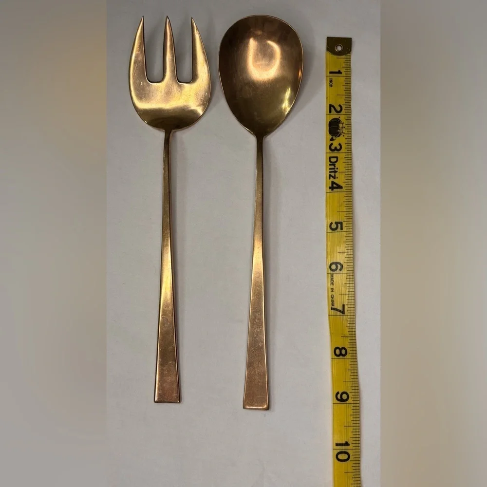 Vintage Elegant Gold Flatware Serving Set
